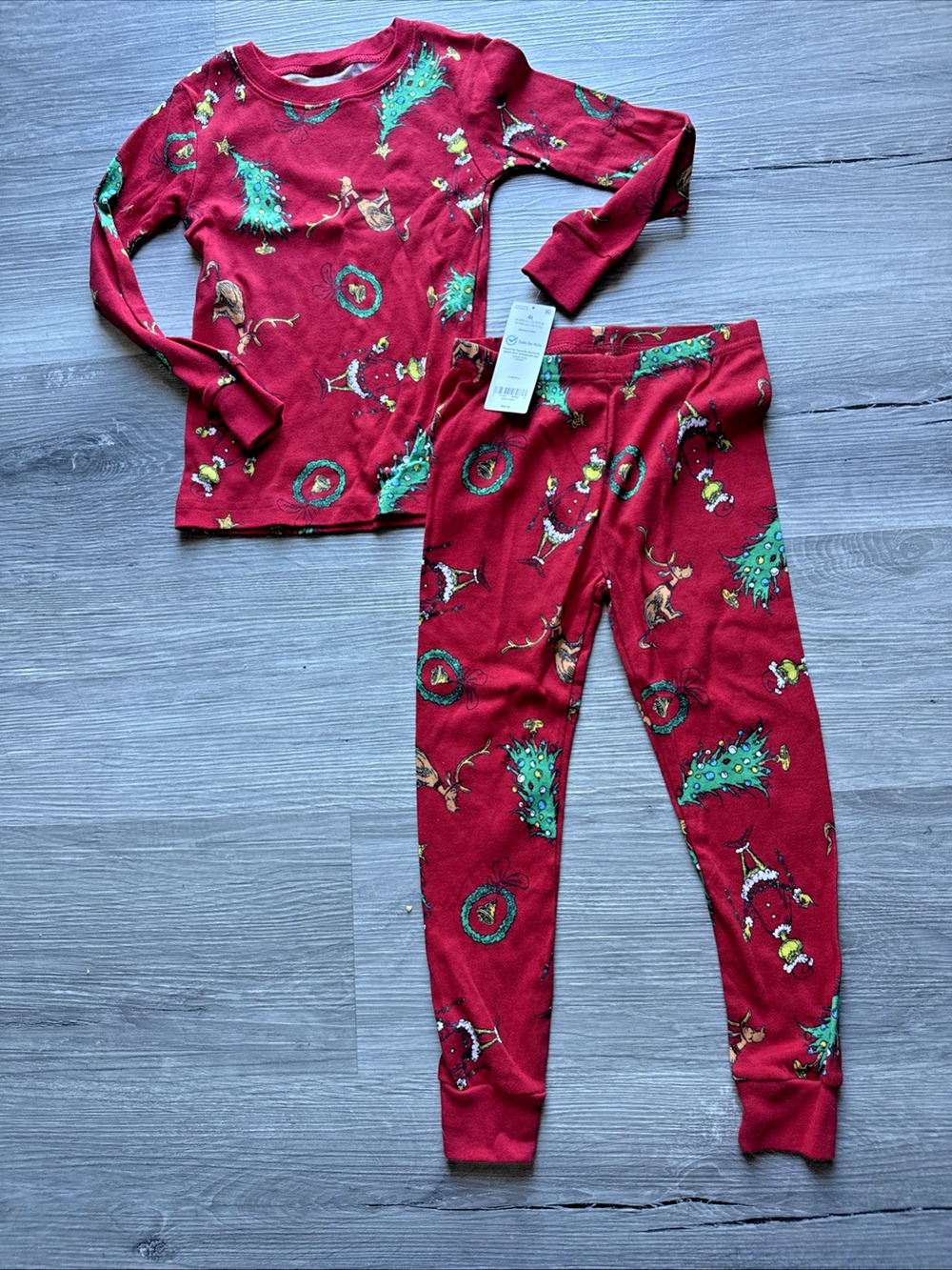 Carter’s Dr. Seuss Grinch Christmas Cotton Pjs Pajamas, Size 4T
